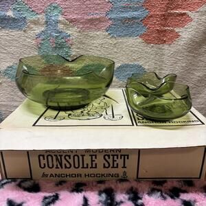 Anchor Hocking console set vintage